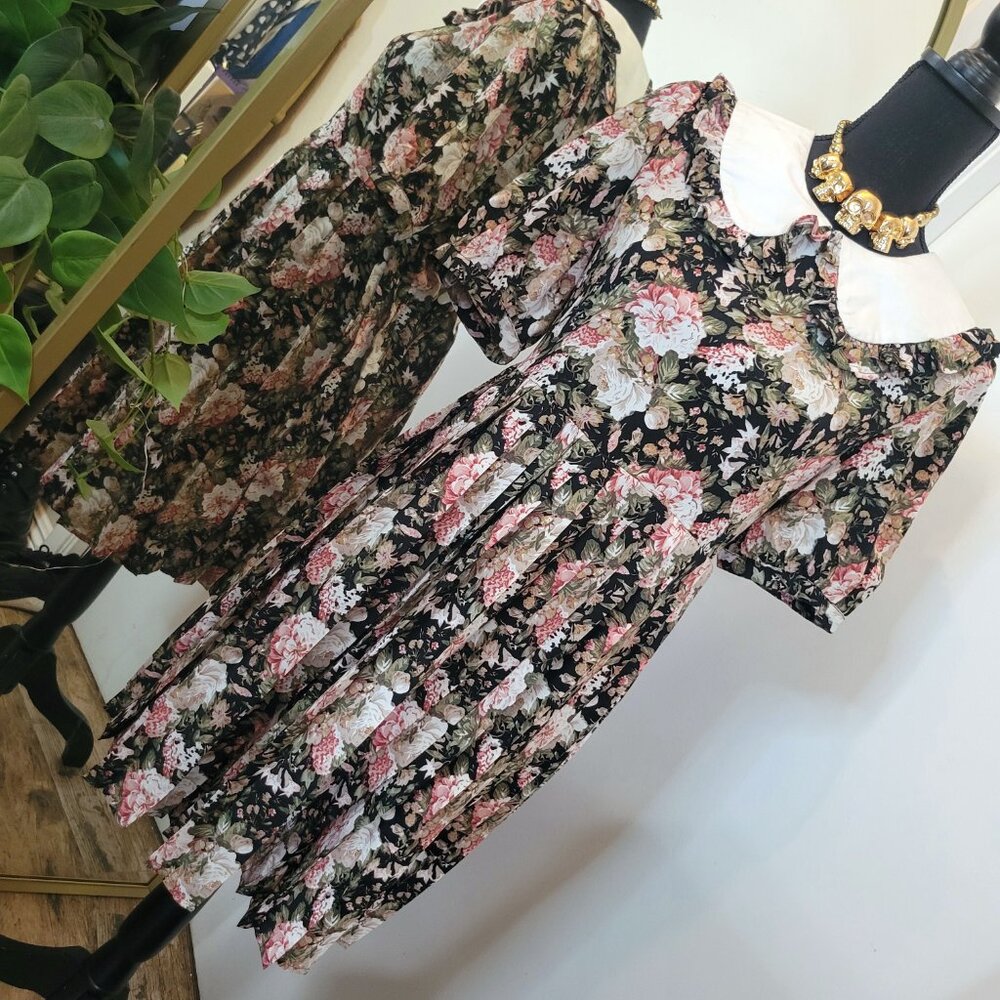 Floral Cottagecore Whimsigoth Dress